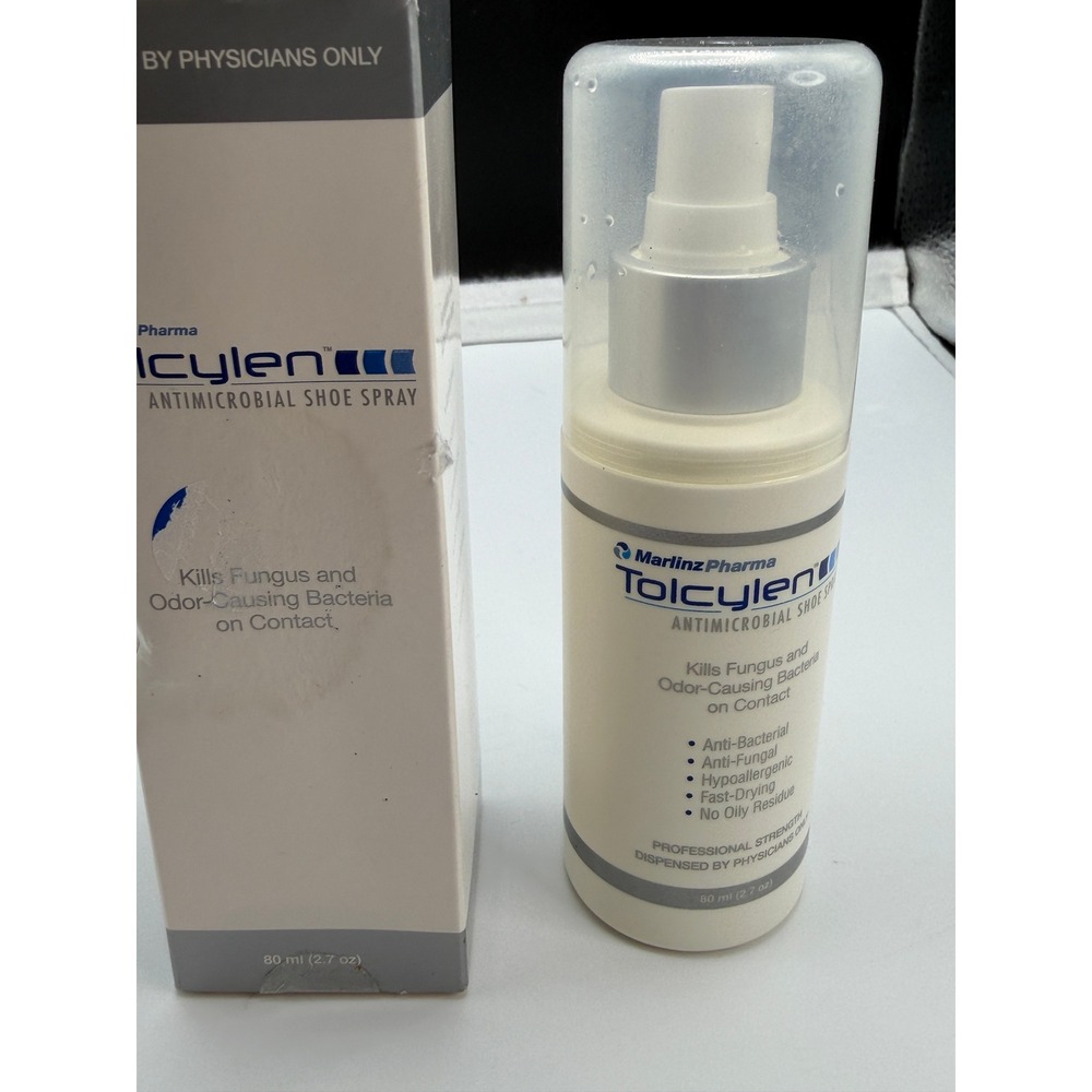 Marlinz Pharma Tolcylen Antimicrobial Shoe Spray 80ml 2.7oz Anti-Fungal Odor Box